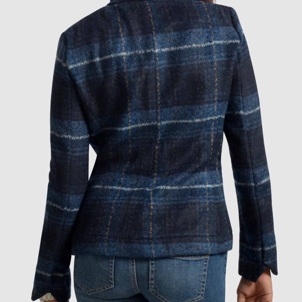 OLGYN Women Single Breasted Plaid Checkered Blazer - Picture 2 of 4